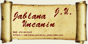 Jablana Unčanin vizit kartica